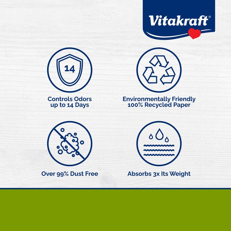 Vitakraft Fresh World Small Animal Bedding - Ultra Strength - Pet Bedding for Litter Boxes and Cages (16 L),Gray, 975 cu in - Image 2